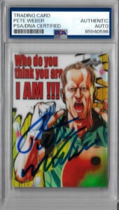 Pete Weber Autographed 2023 Leaf Anime Nation Card PSA SLABBED v6
