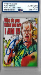 Pete Weber Autographed 2023 Leaf Anime Nation Card PSA SLABBED v7