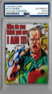 Pete Weber Autographed 2023 Leaf Anime Nation Card PSA SLABBED v8