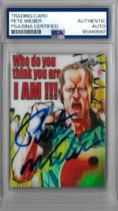 Pete Weber Autographed 2023 Leaf Anime Nation Card PSA SLABBED v9