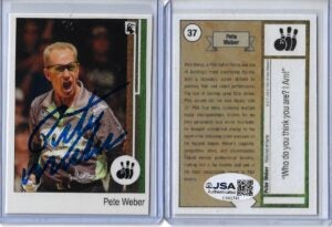 Pete Weber Autographed Custom 1989 Upper Deck Card