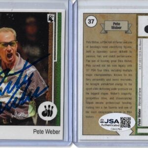 Pete Weber Autographed Custom 1989 Upper Deck Card