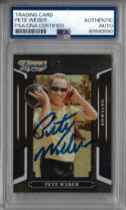 Pete Webere Autographed 2008 Donruss Sports Legends 99 PSA SLABBED