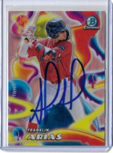 Franklin Arias Autographed 2025 Bowman Chrome Melt Mashers MM14 Card