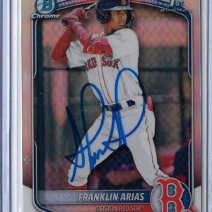 Franklin Arias Autographed 2025 Bowman Chrome Refractor BCP67 Card #499