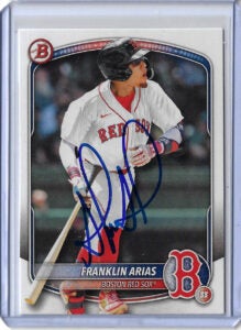 Franklin Arias Autographed 2025 Bowman Draft Paper Bd13 Card
