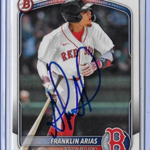 Franklin Arias Autographed 2025 Bowman Draft Paper Bd13 Card