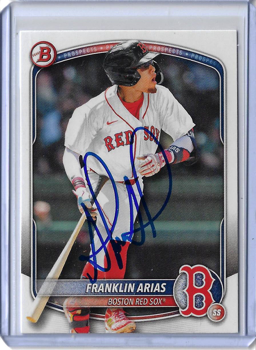 Franklin Arias Autographed 2025 Bowman Draft Paper Bd13 Card