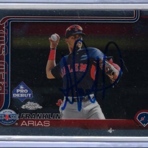 Franklin Arias Autographed 2025 Topps Pro Debut Chrome PDC138 Card