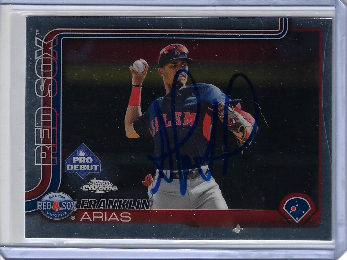 Franklin Arias Autographed 2025 Topps Pro Debut Chrome PDC138 Card