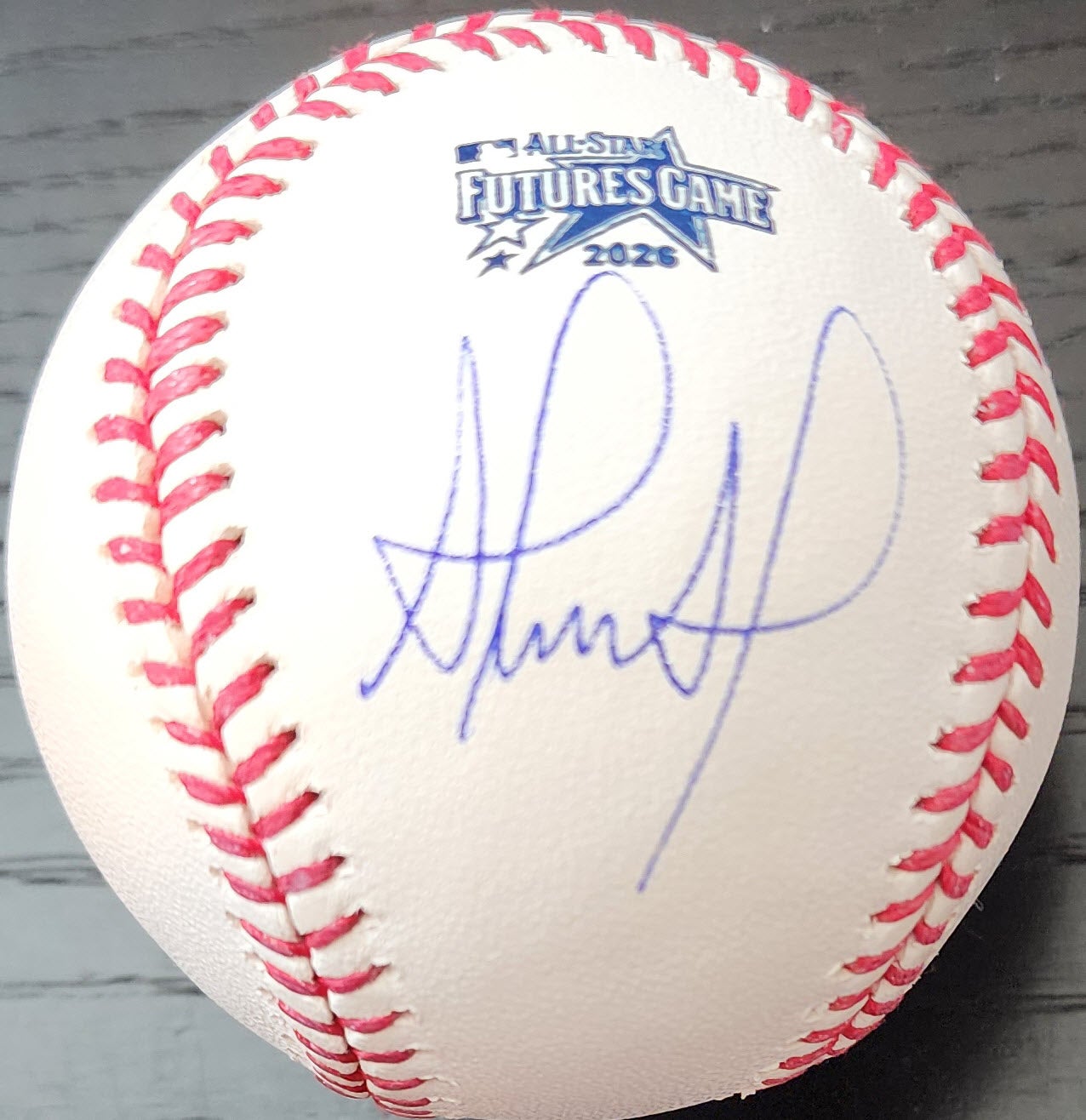 Franklin Arias Autographed 2026 Futures Game Baseball LOGO v1