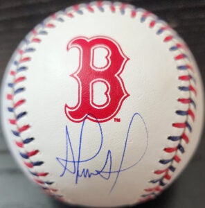 Franklin Arias Autographed Boston Red Sox OMLB Baseball v1
