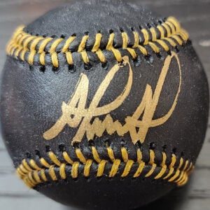 Franklin Arias Autographed Rawlings Black OMLB Baseball v1
