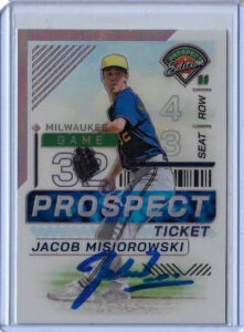 Jacob Misiorowski Autographed 2024 Panini Prospect Edition Silver Holo 156 Card