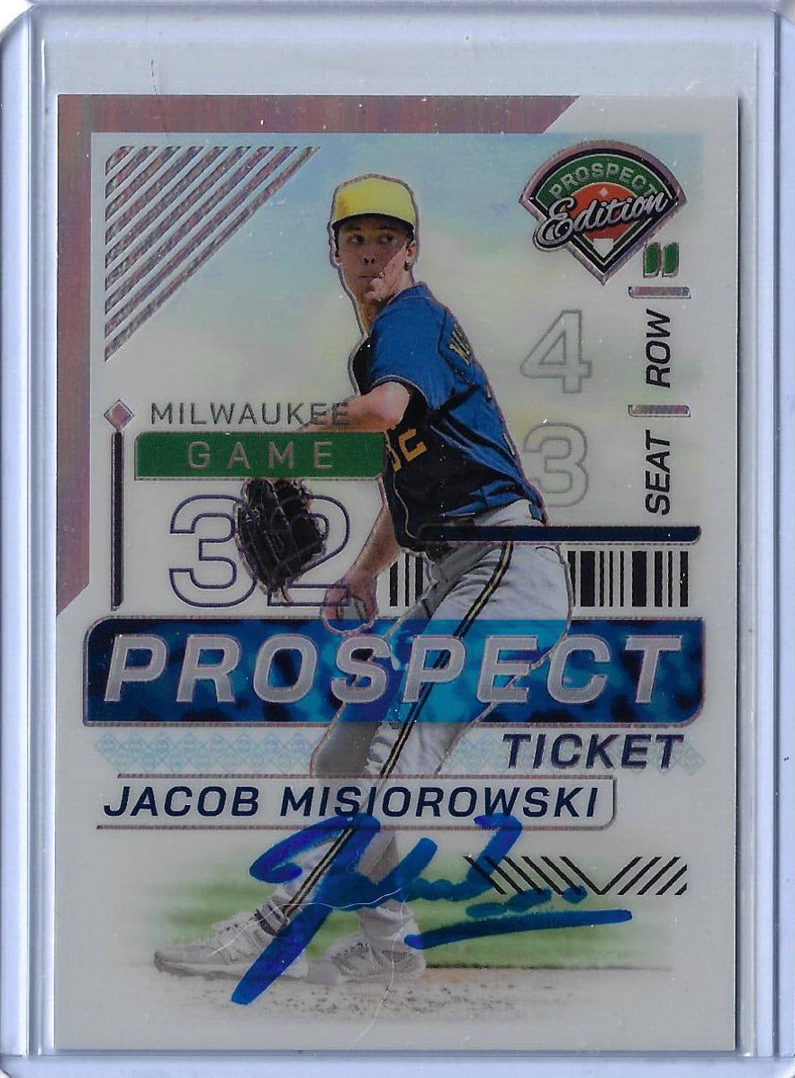 Jacob Misiorowski Autographed 2024 Panini Prospect Edition Silver Holo 156 Card