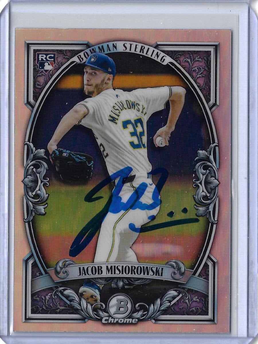 Jacob Misiorowski Autographed 2026 Bowman Chrome Bowman Sterling BST13 Card