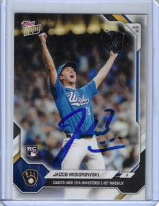 Jacob Misiorowski Autographed 2026 MLB Topps NOW 383 Card 105.5 MPH