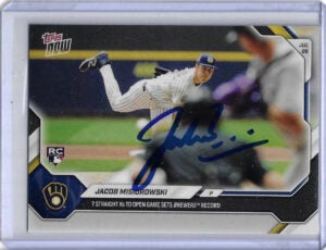 Jacob Misiorowski Autographed 2026 MLB Topps NOW 493 Card