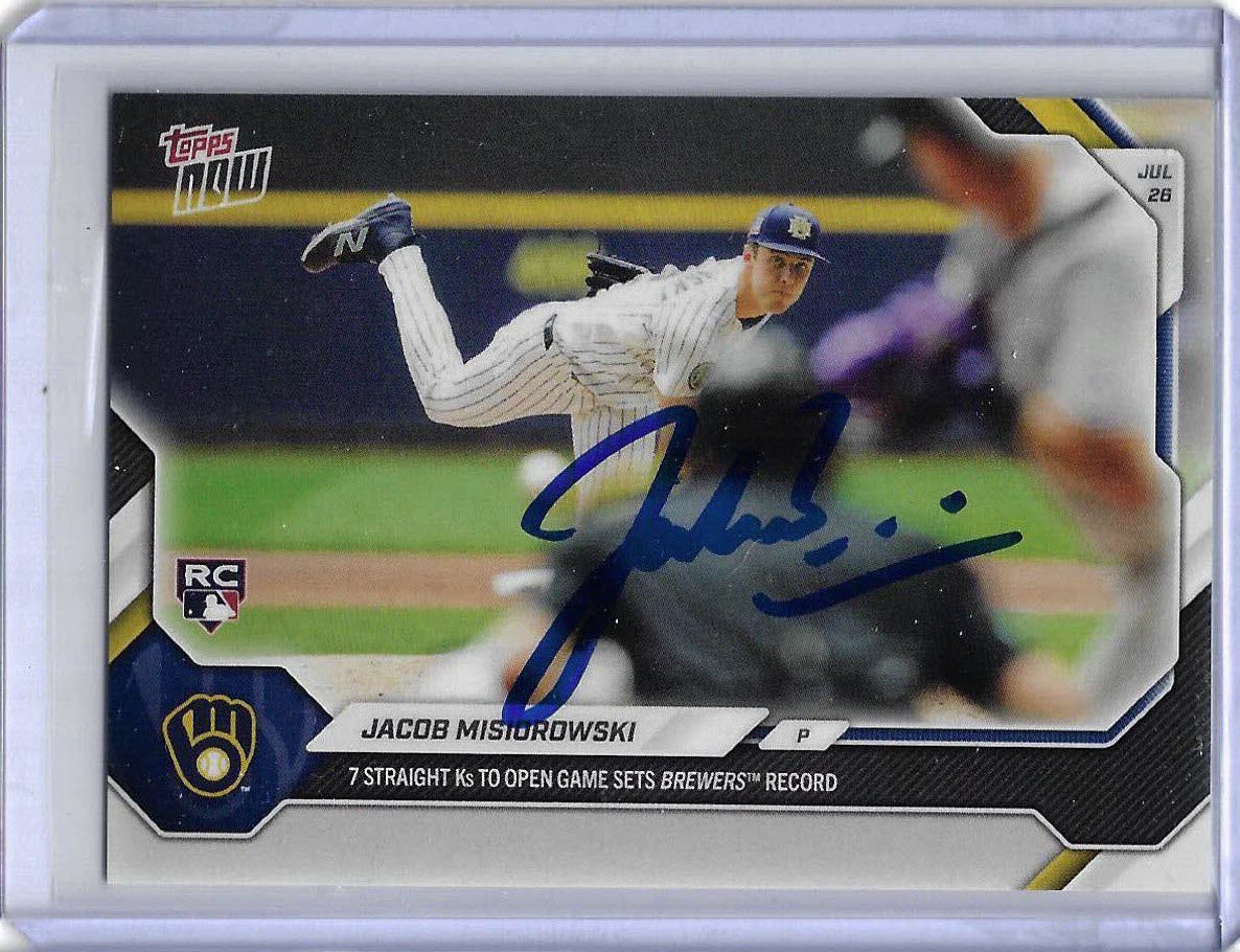Jacob Misiorowski Autographed 2026 MLB Topps NOW 493 Card