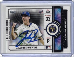 Jacob Misiorowski Autographed 2026 Topps Chrome Big Ticket Players BTP2 Card