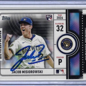 Jacob Misiorowski Autographed 2026 Topps Chrome Big Ticket Players BTP2 Card