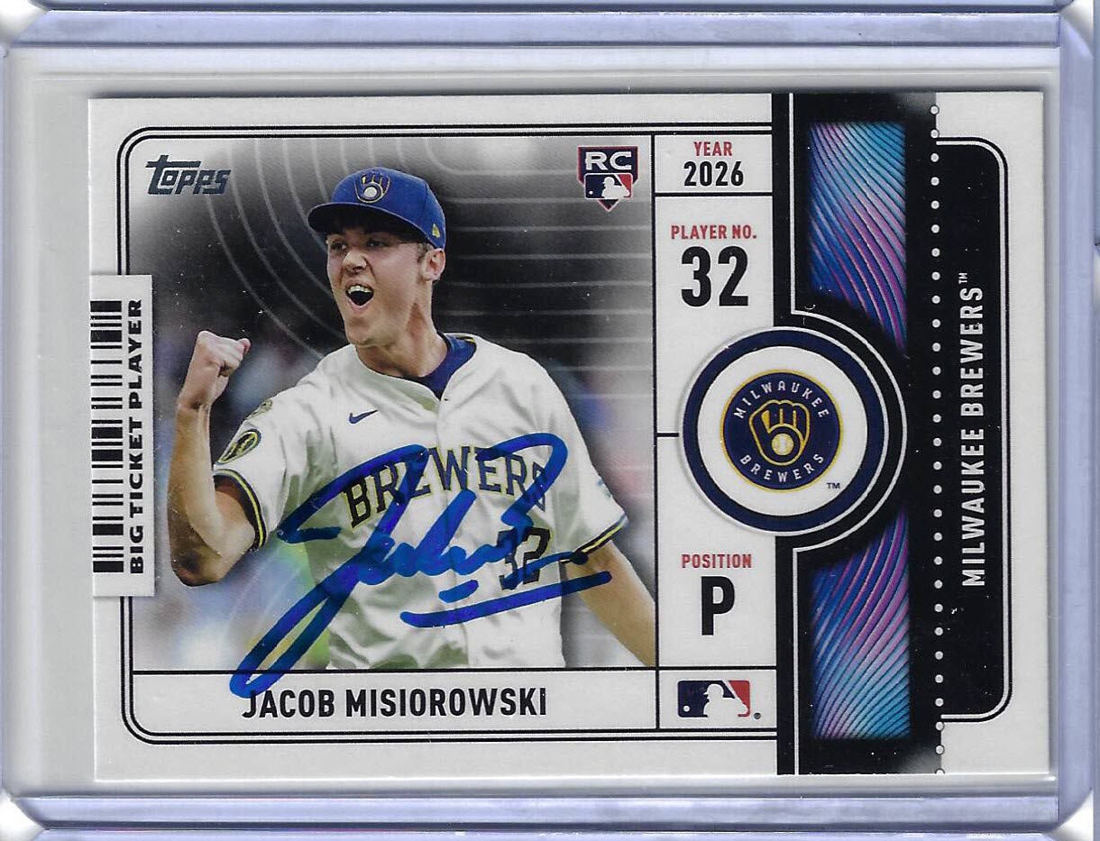 Jacob Misiorowski Autographed 2026 Topps Chrome Big Ticket Players BTP2 Card