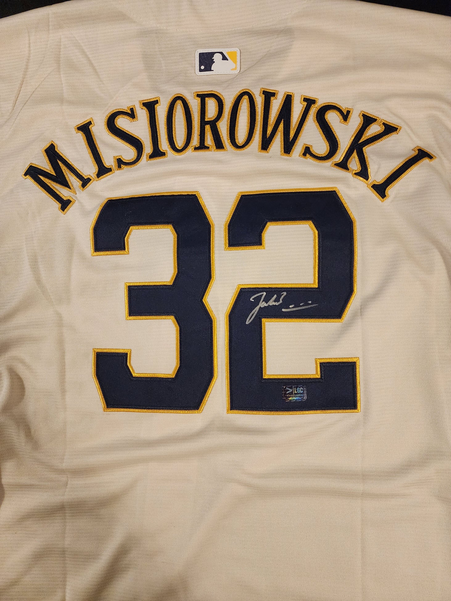 Jacob Misiorowski Autographed Milwaukee Cream Replica Jersey v2