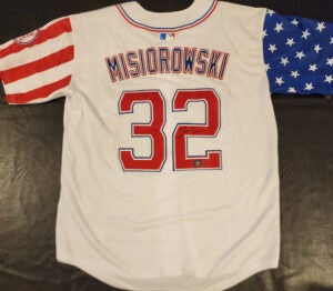 Jacob Misiorowski Autographed Milwaukee Red White Blue 250th Anniversary Replica Jersey v3