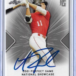 Andrew Fischer Autographed 2021 Leaf Perfect Game National Showcase Rookie Card 114