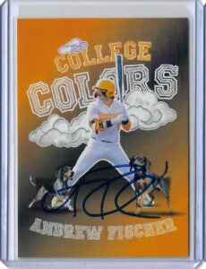 Andrew Fischer Autographed 2025 ONIT Athlete Tennessee Volunteers College Colors Rookie Card CC4