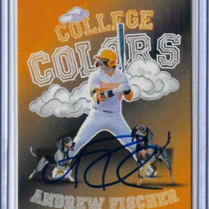 Andrew Fischer Autographed 2025 ONIT Athlete Tennessee Volunteers College Colors Rookie Card CC4