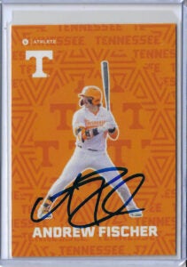 Andrew Fischer Autographed 2025 ONIT Athlete Tennessee Volunteers Fusion Series Rookie Card F2