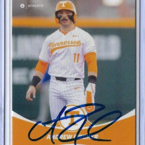 Andrew Fischer Autographed 2025 ONIT Athlete Tennessee Volunteers Rookie Card B5