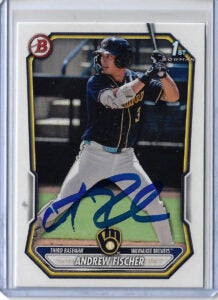 Andrew Fischer Autographed 2026 Bowman Prospects Rookie Card BP149