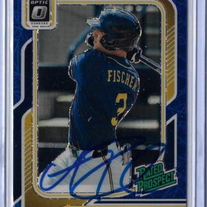 Andrew Fischer Autographed 2026 Donruss Optic Blue Velocity Rookie Card 102