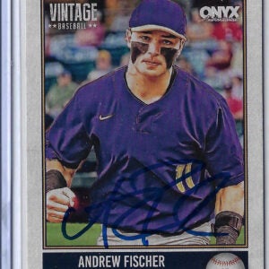 Andrew Fischer Autographed 2026 Onyx Vintage Rookie Card OV ANFI
