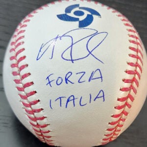 Andrew Fischer Autographed 2026 WBC Baseball inscribed Forza Italia v1