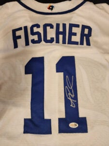 Andrew Fischer Autographed 2026 WBC Team Italy White Jersey v2