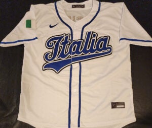 Andrew Fischer Autographed 2026 WBC Team Italy White Jersey v4