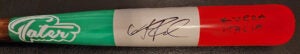 Andrew Fischer Autographed Tator WBC Italy Game Model Bat inscribed Forza Italia v4