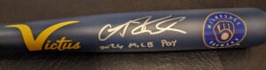 Andrew Fischer Autographed Victus Brewers Bat inscribed 2026 MiLB POY v4