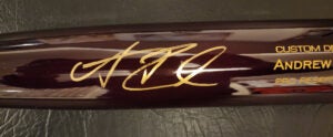Andrew Fischer Autographed Victus Game Model Bat v2