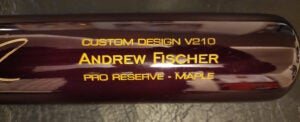 Andrew Fischer Autographed Victus Game Model Bat v3