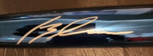 Brendan Lawson Autographed Rawlings Chrome Blue Baseball Bat v1