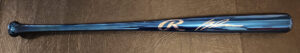 Brendan Lawson Autographed Rawlings Chrome Blue Baseball Bat v3