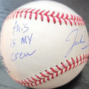 Jacob Misiorowski Autographed OMLB Baseball inscribed The Is My Crew v2