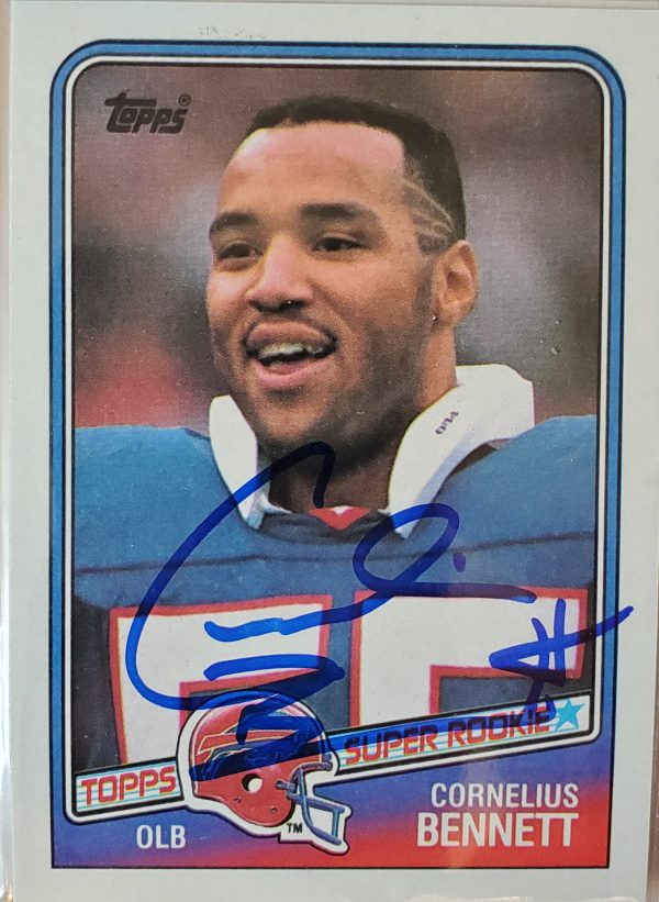 Cornelius Bennett Autographed 1988 Topps Rookie 230