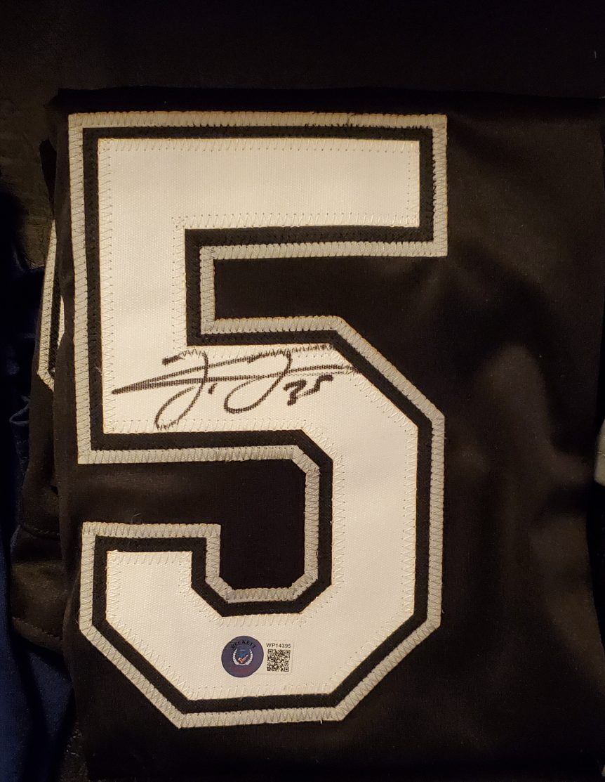 Frank Thomas Autographed Custom Black Jersey 1