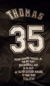 Frank Thomas Autographed Custom Black Jersey 2