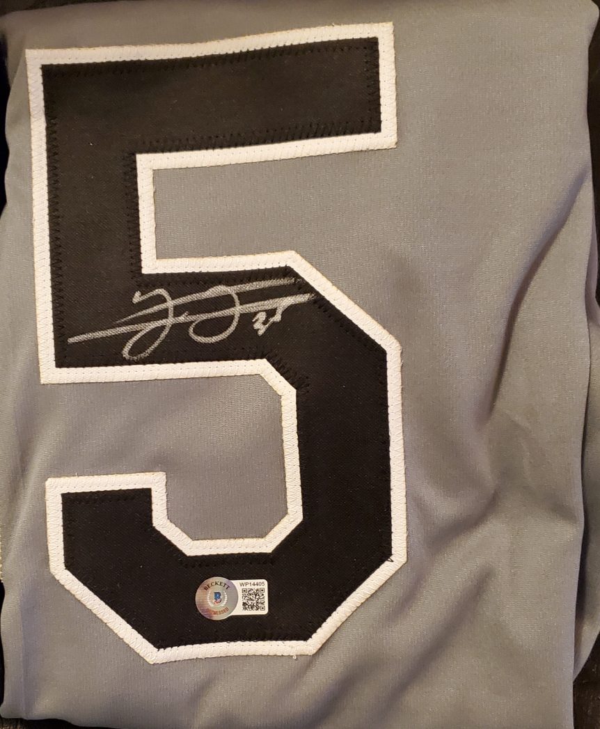 Frank Thomas Autographed Custom Gray Jersey 1